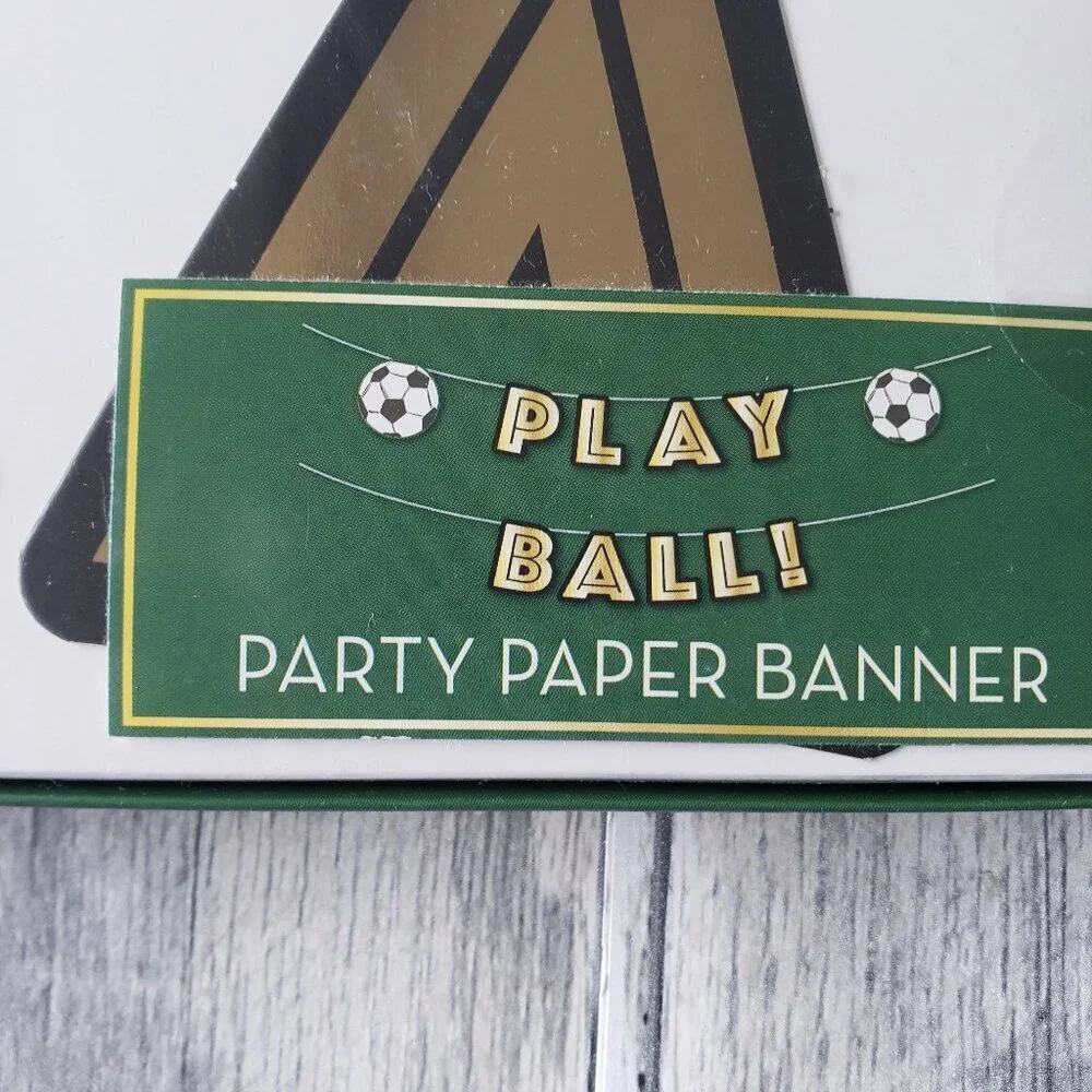 NWT - Play Ball Soccer Party Paper Banner Soccer - 6 ft.